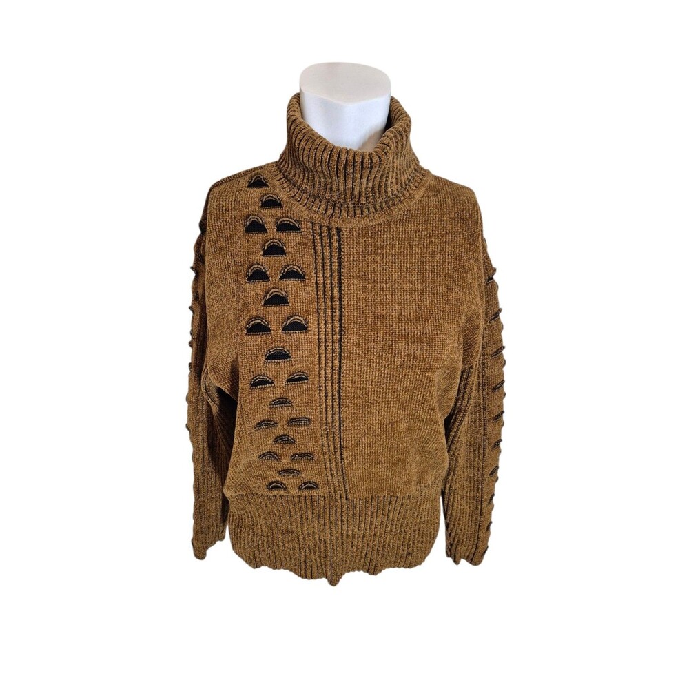 Sabri Ozel VTG 90s Y2K Sweater Merino Wool Chenille Designer Sweater Sz S/M